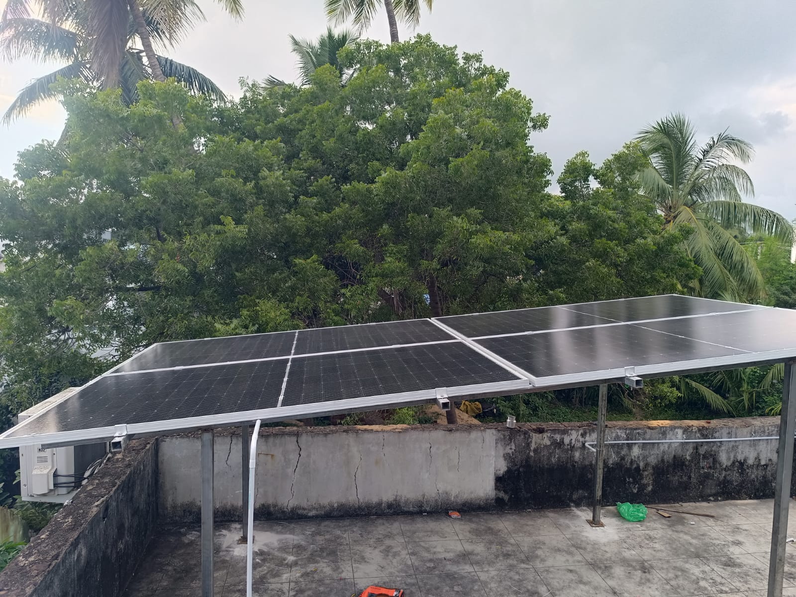 Solar energy savings concept for a modern home